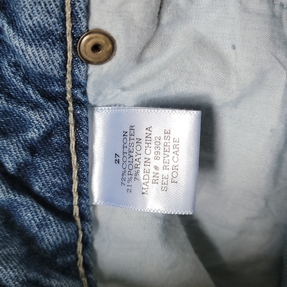 ALTER'D STATE Embroidered Trim Denim Jean Shorts Festival Frayed - Picture 9 of 10